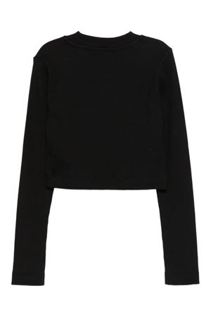 black cotton tshirt PALM ANGELS KIDS | PGAB006F25JER0011003